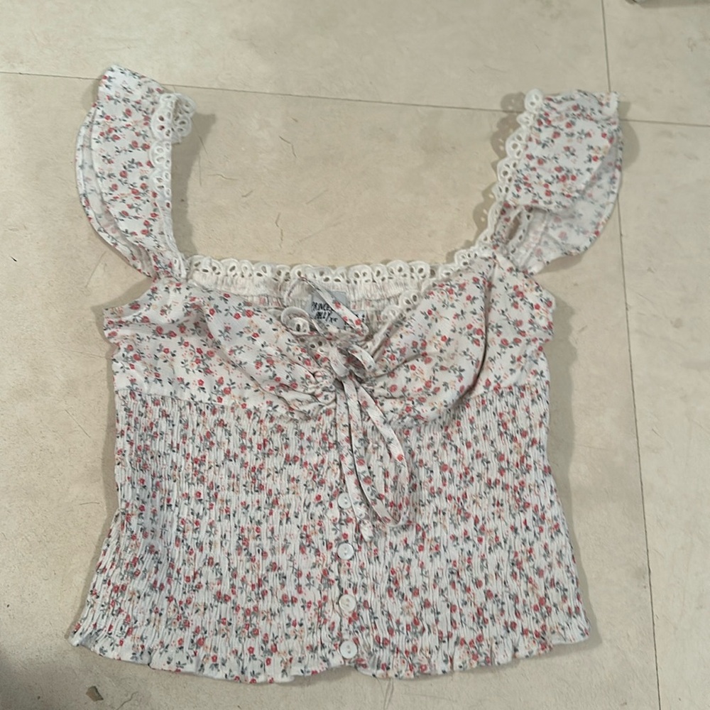 PRINCESS POLLY FLORAL BUSTIER TOP